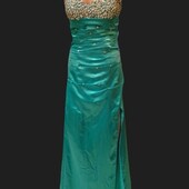 Вечернее атласное платье бюстье