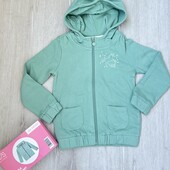 Утеплений худі QS by s.Oliver м'ятного кольору на блискавці.116/122 (4-6 років)
