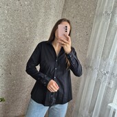 Котонова, чорна сорочка, базова річ❤️