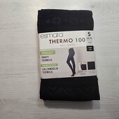 Есмара! Жіночі термоколготки, теплі жіночі колготки! 100 ден, чорні з візерунк! 36/38 євро! Лот 2