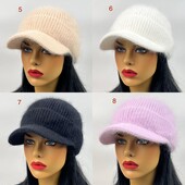 Женская теплая кепка жоккейка ангора разные цвета новинки сезона