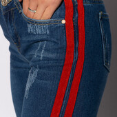 Розпродаж! Джинси з лампасами 27розмір на ОБ до 92