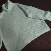 F&F, L пухнастий светр з вовною, світло зелений