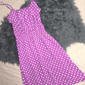 Marks&spencer, uk10 віскозна сукня в горошок