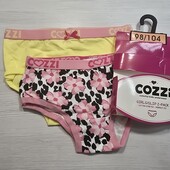 Cozzi! Трикотажні труси для дівчинки, сліпи для дівчинки 98/104, в лоті 2 шт! Лот 36