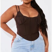 Майка на пышные формы цвет черный