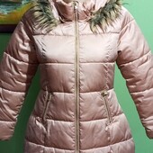 Пальто детское теплое, р 9-10лет