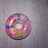 Набір дитячих гумок та заколок для волосся пончик