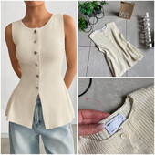 ✨ Трендова актуальна жилетка в гарному молочному кольорі