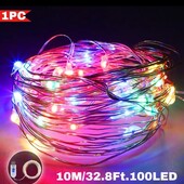 ❣️ 10 метрів ❣️ Світлодіодна гірлянда- багатобарвна USB 100 led 10 м 7 режимів роботи