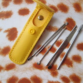 Портативний набір інструментів для чищення вух у чохлі, 6 шт/набір