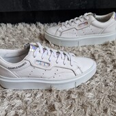 р.7 us(25см). Оригінал. Кросівки Adidas sleek white iridescent' fw3717 нат.шкіра.