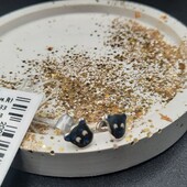 Дитячі срібні сережки Мішки з емалью