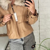 Жіноча шкіряна куртка демі. 2 кольори