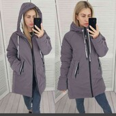 Куртка, парка з плащівки-бархат, р.42-44