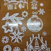 Заламіновані витинанки для вікон.Створіть святковий затишок у вашій оселі