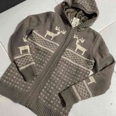 Бренд оригинал Вязаная кофта с шерстью на подкладке Lunta S 