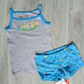 Lupilu брендовый трикотажный комплект белья трусики шортики + майка на рост 110/116 см