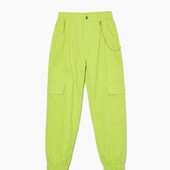 Жіночі яскраво лаймові джогери з ланцюжком