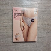 Есмара! Гарні мереживні жіночі труси, сліпи 40/42 євро 46/48 наш 3 шт! Лот 517