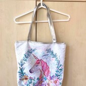 Сумка єдиноріг реверсивні паєтки