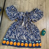 Розпродаж магазину! Сукня апельсинкі 1фото спинка на спинці бант завʼязка рукава ліхтарики