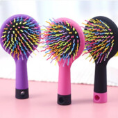 Расческа с зеркалом для запутанных и ломких волос