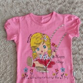 Красивая футболка на девочку 5-7. Состояние новой вещи
