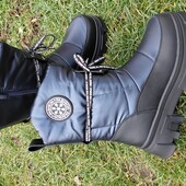 Зимові чоботи черевики дутіки дівчинка сапоги дутики 33 34 35 36 37 38р.