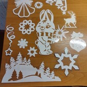 Заламіновані витинанки для вікон.Створіть святковий затишок у вашій оселі