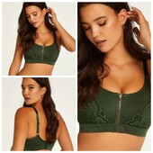 Hunkemoller! Комфортний жіночий топ-бюст з мереживом і застібкою спереду S розмір! Лот 358