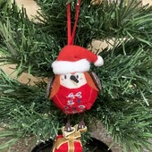 Ексклюзивна іграшка на ялинку пташка із подарунком Висота 14см. Marks & Spencer