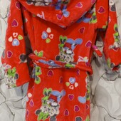 Теплий махровий халатик для дівчинки