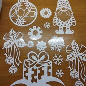 Заламіновані витинанки для вікон.Створіть святковий затишок у вашій оселі