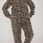 Флисовое леопардовое кигуруми