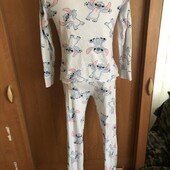 Пижама, комплект, 100% коттон, 11-12 р 152 см. стич. Disney, в ідеалі