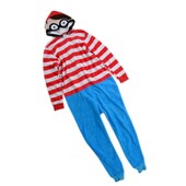 Дорослий флісовий комбінезон (кігурумі) "де Уоллі?" (Where's Wally?)