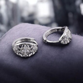 Сережки 'Xuping' Фіаніт (Родій) 073463