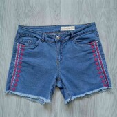 Esmara брендовые джинсовые шорты сбоку вышивка размер М L евро 42