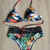 Oiba раздельный купальник бикини в цветочный принт размер S евро 36/38