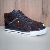 Нові кеди, жіночі хайтопи, демі кросівки сірі з коричневим, весна осінь, р. 37