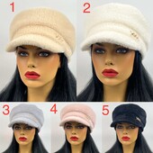 Теплая кепка немка альпака разные цвета новинки сезона