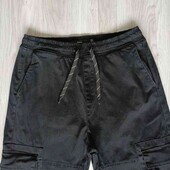 Bershka стильные мужские джоггеры /карго цвет черный размер евро 50