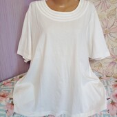 Білосніжна футболочка віскоза. Нова.сток обг 142