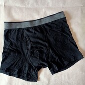 Бавовняні чоловічі боксери чорного кольору хs, м мужские трусы 9440