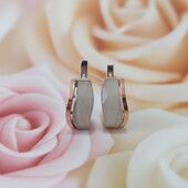 Стильні срібні сережки з сірим улекситом