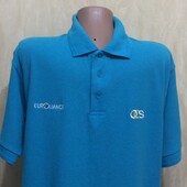 Голубая футболка поло Rainbow , р.48-50