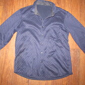 Сорочка тепла з начосом байка. Теплая байковая рубашка. Синя, почті чорна. 40 р. написан. Состояни