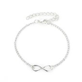 Браслет безкінечність в срібного кольору