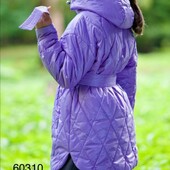 Стьобана курточка на підлітка,р.140,146.В лоті мокко і пудра.